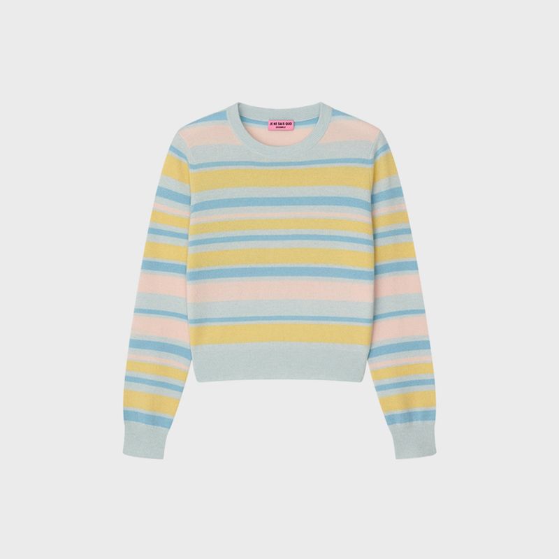 STRIPE SHORT PULLOVER_LIGHT BLUE