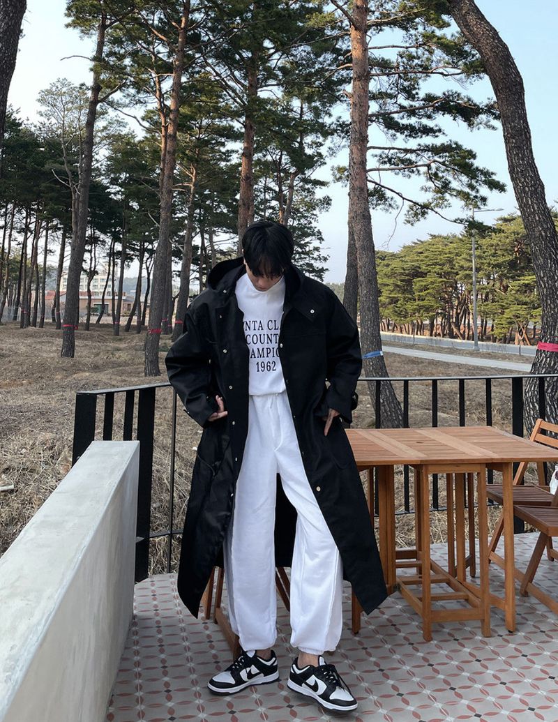 ASCLO Snap Button Hood Coat (2color)