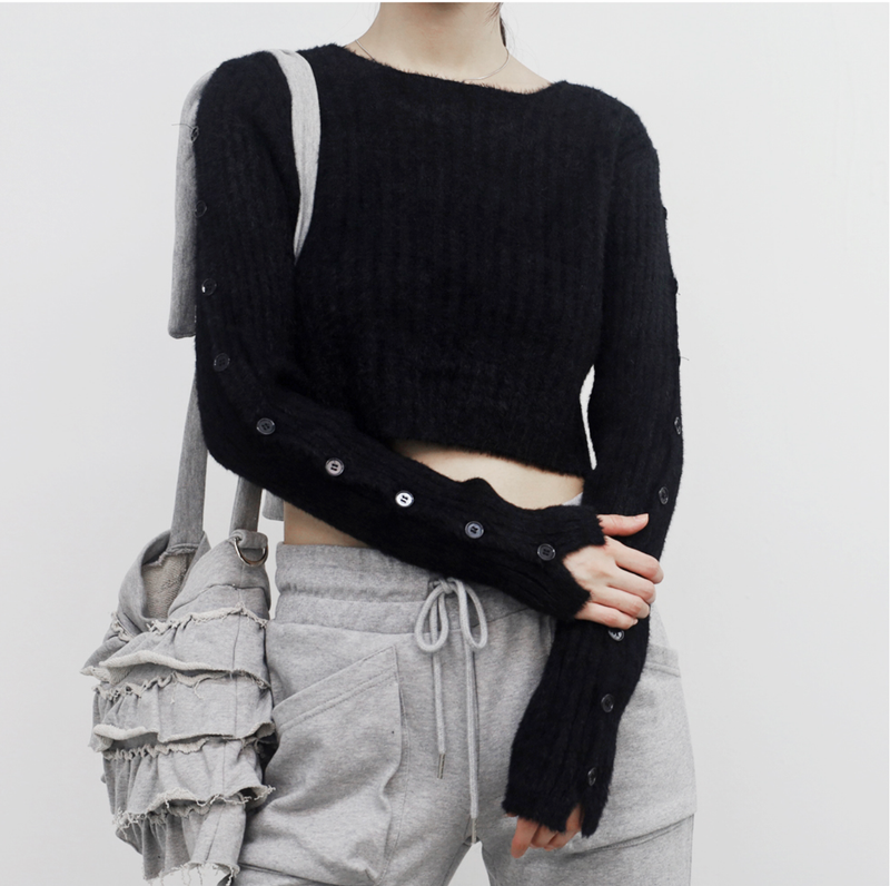 NONCODE（ノンコード）の「Retona side button knitwear（Tops）」