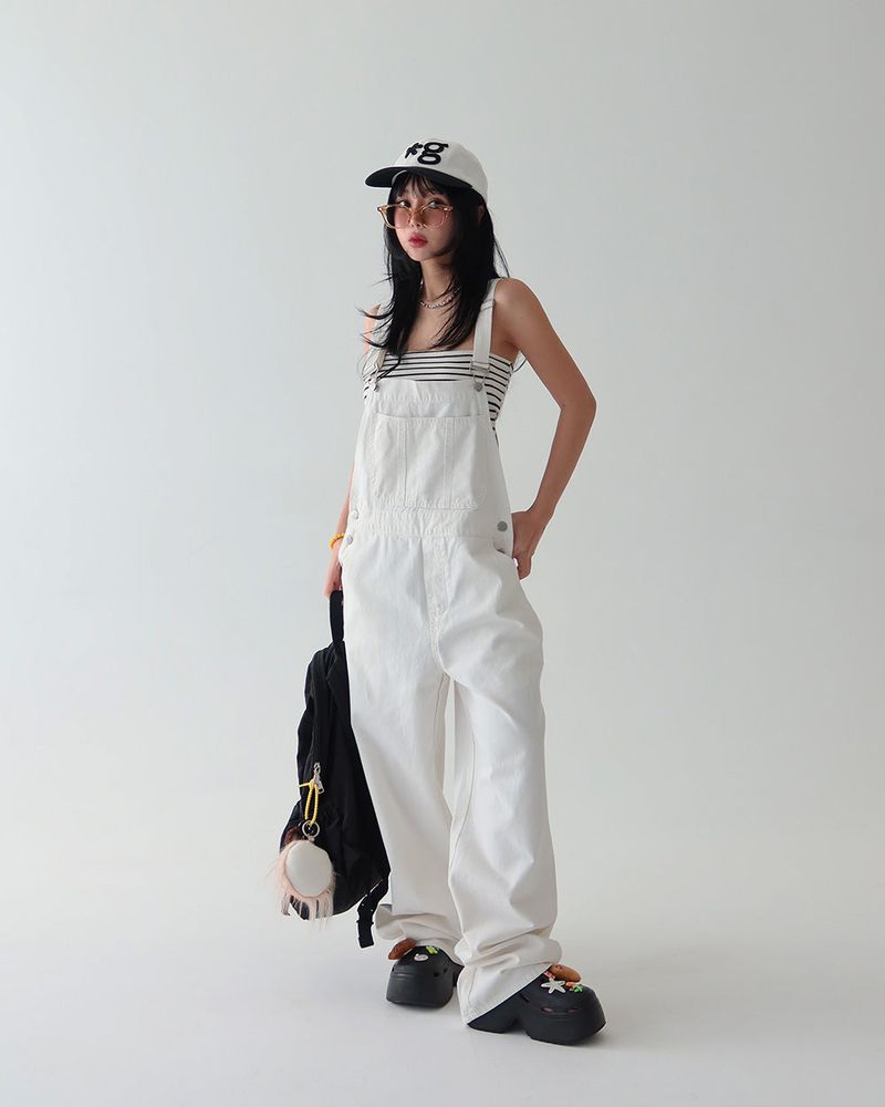 Basic cotton overalls overalls
