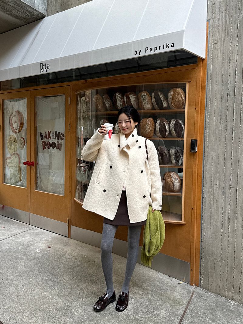 [MADE] KYLIE WOOL ALPACA HANDMADE HALF DOUBLE COAT