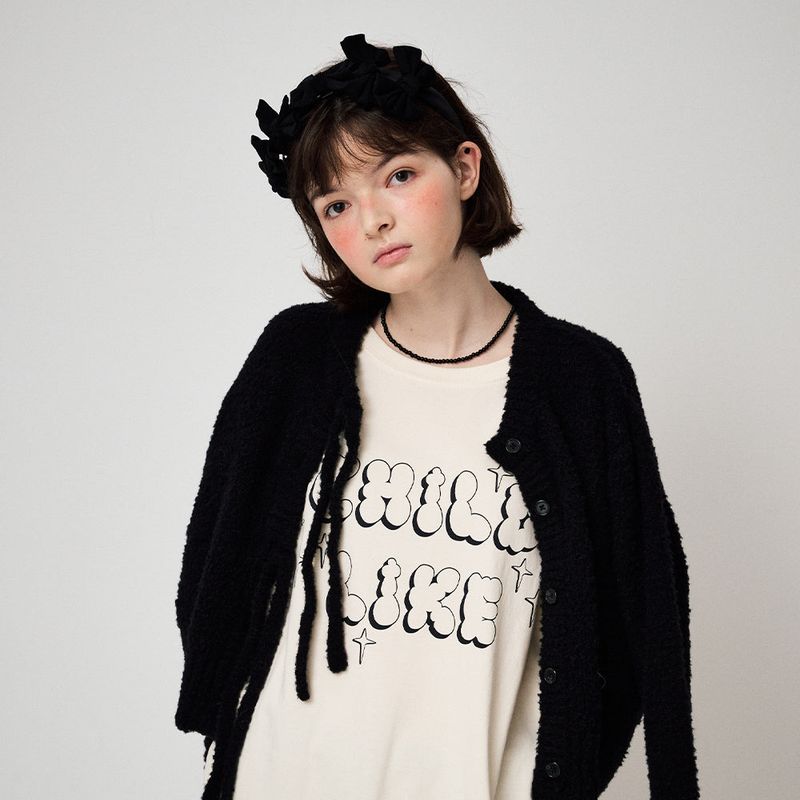 FUN FROM FUN(ファンフロムファン)の「CHILDLIKE PRINTED LONG SLEEVE, IVORY(Tops)」