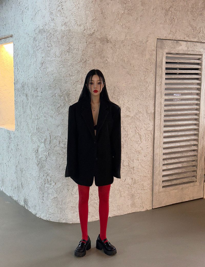 Boxy Oversized Fit Quilted Wool Jacket