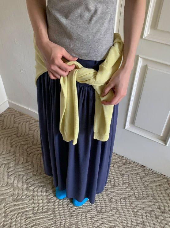 Basta Shirring Banding Long Skirt