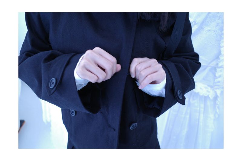 High neck double set up (3color) -Jacket