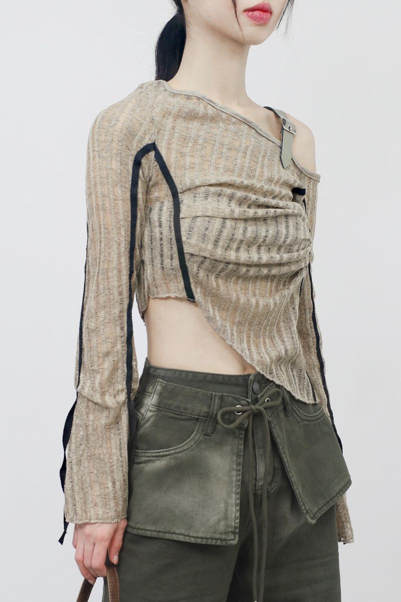 Lopao Belt Uneven Knit