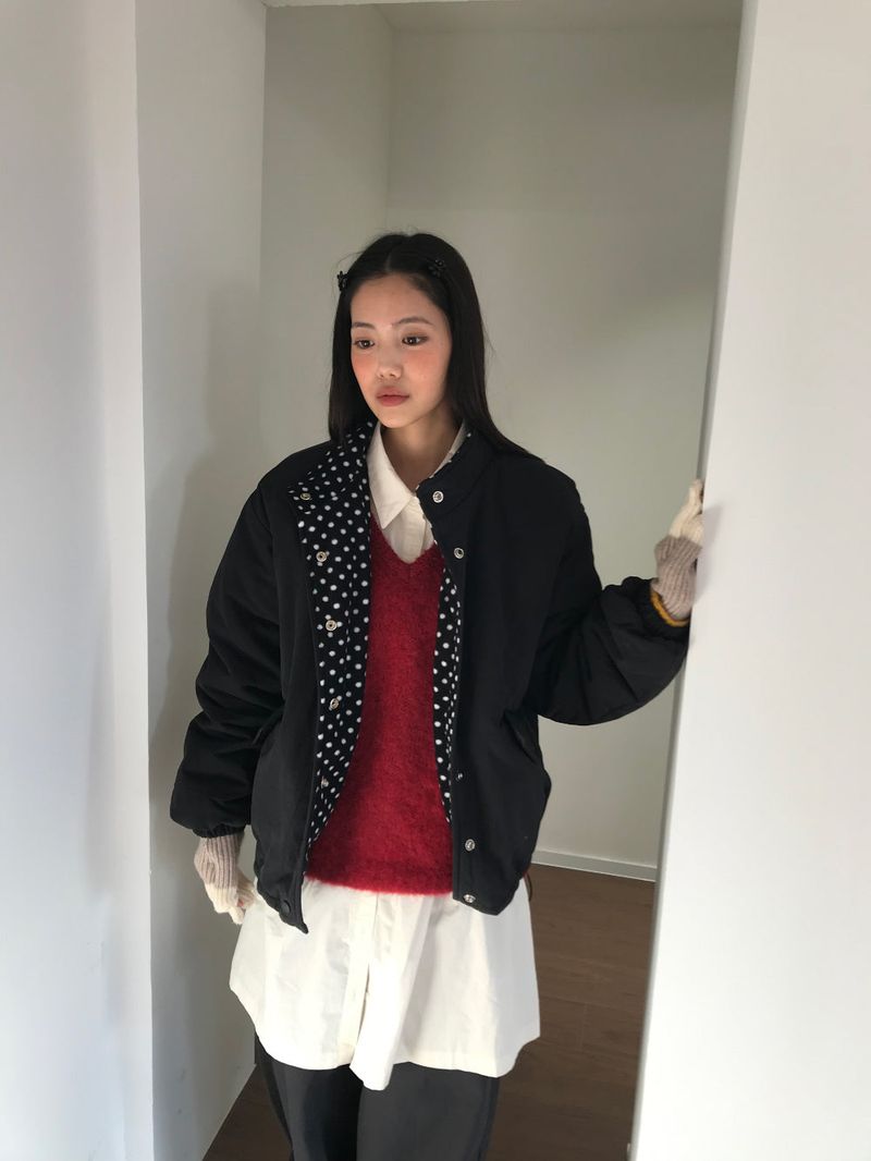 [MD Pick]Wool-Touch Brush V-Neck Knit (4 Colors)