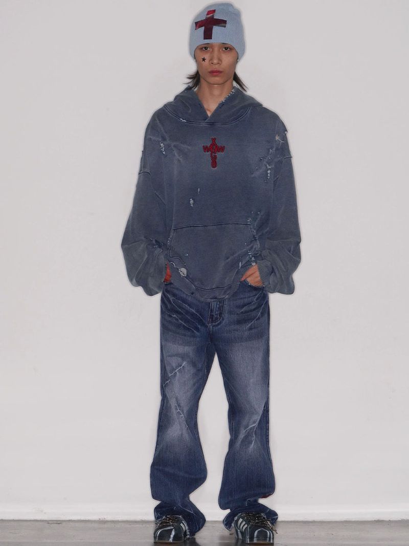 TIE SPRAYED HOODIE