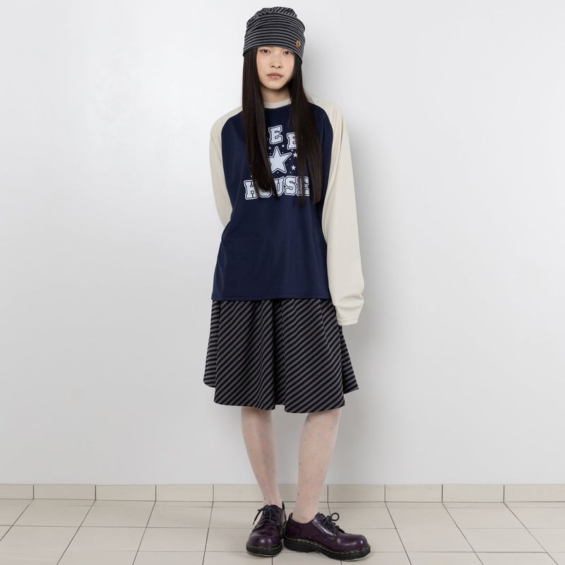 Twister Button Panel Beanie - Grey