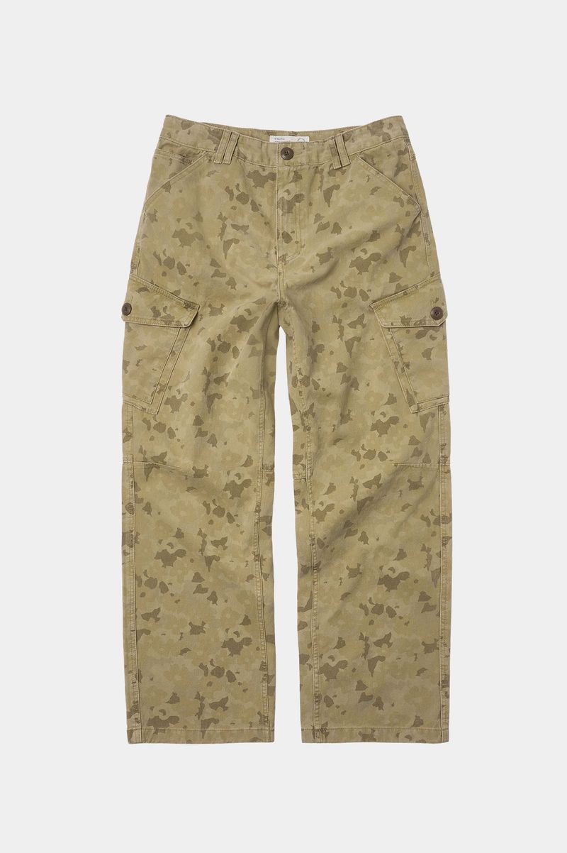 Overlap Pocket Camo Pants (Washed Beige)
