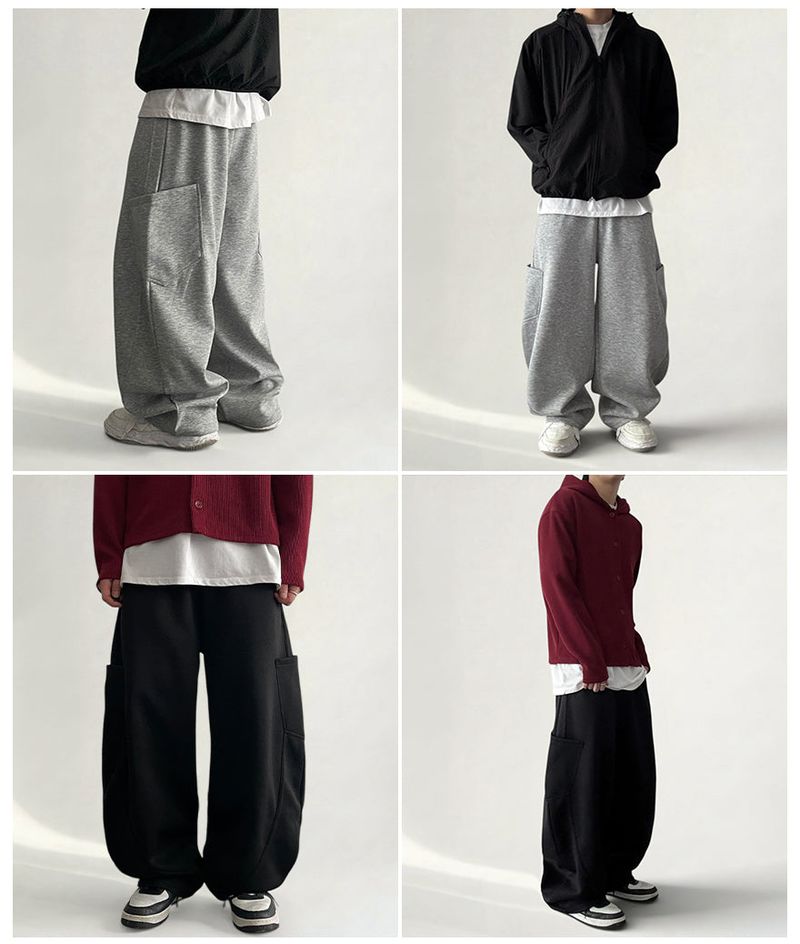 Stay Dope Pocket Curved Sweatpants 