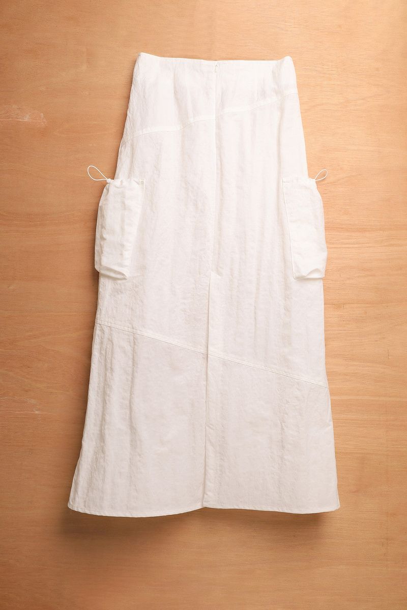 PIA CARGO SKIRT-APOLLO WHITE