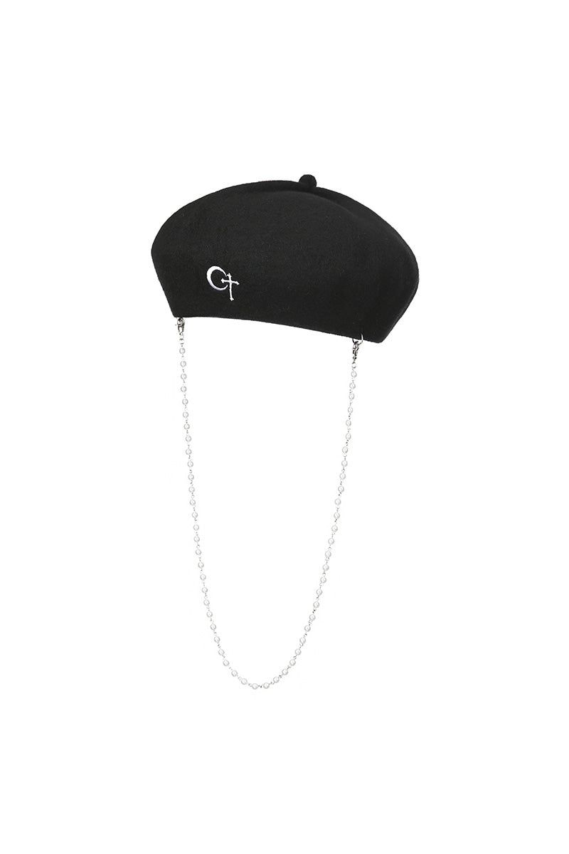 pearl string beret