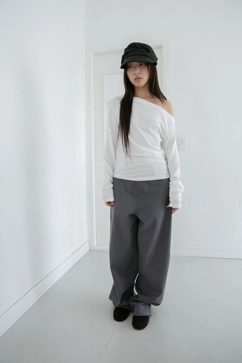 fall button pocket wide pants(2colors)