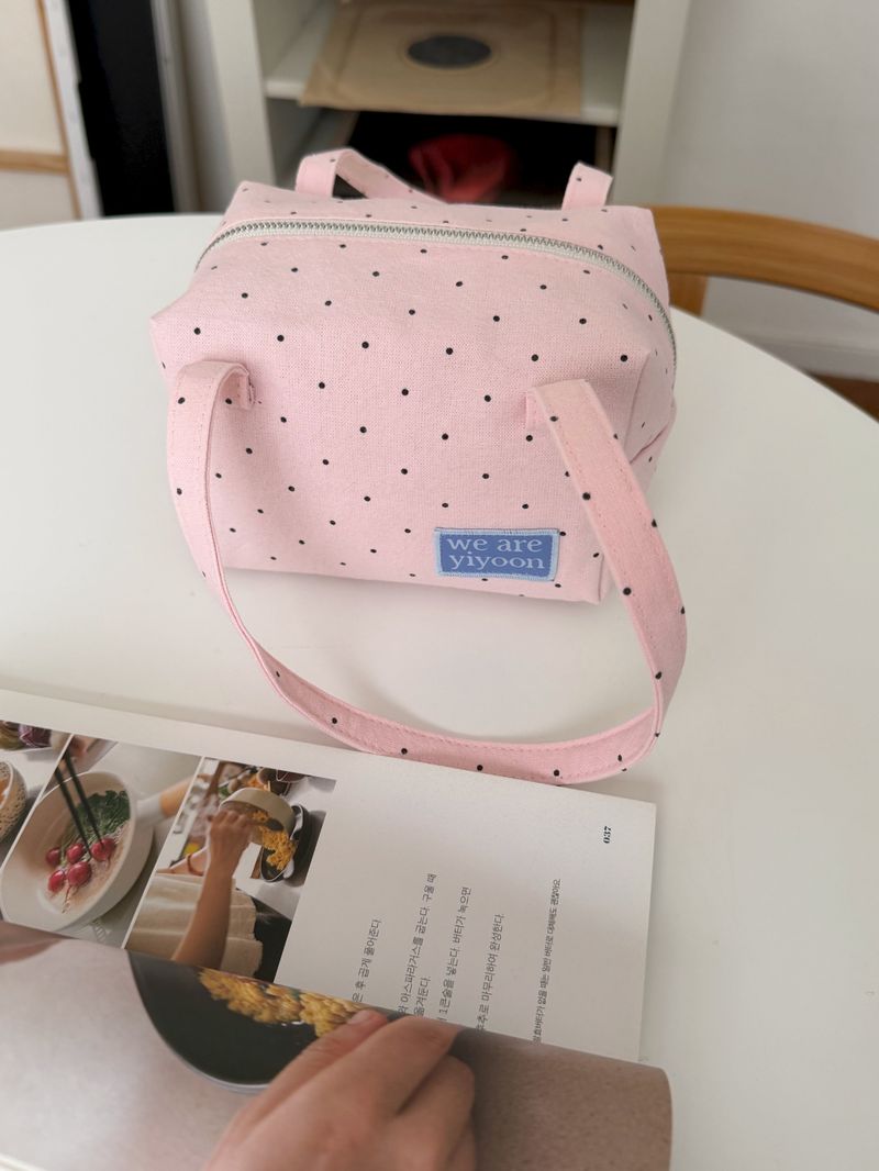 ハンディ ポーチ (pink pin dot)