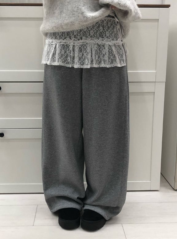 anyonemore（エニーワンモアー）の「Flan Boa Fur Side Pintuck Snap Wide Pants（Pants）」