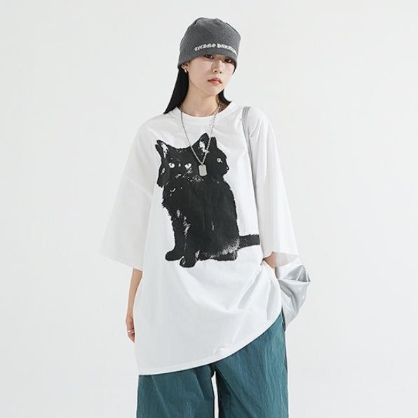 KIXI（キッシー）の「3 Cat Overfit T-Shirt（Tops）」