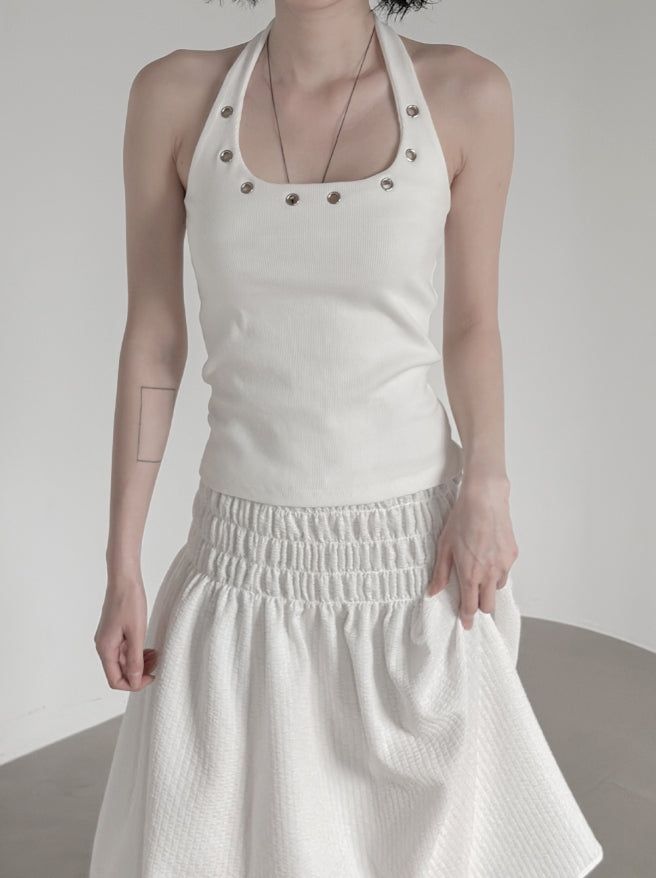 mnem（ムネム）の「Terre Eyelet Halter Sleeveless（Tops）」