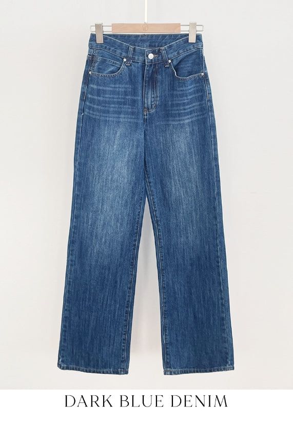 Daron Back Pocket Wide Denim Pants