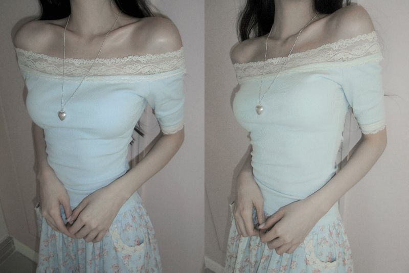ZANNE（ザンヌ）の「[MADE] Blair Lace Off-Shoulder Top（Tops）」