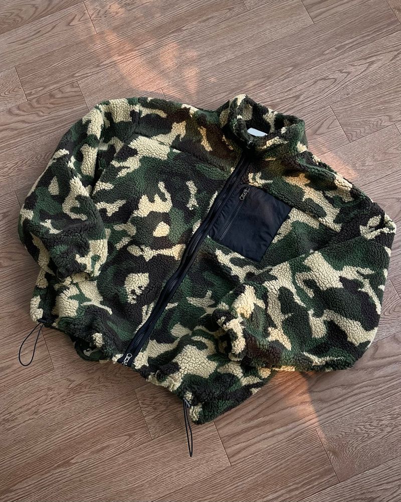 All-Day Camo Sherpa Zip-Up