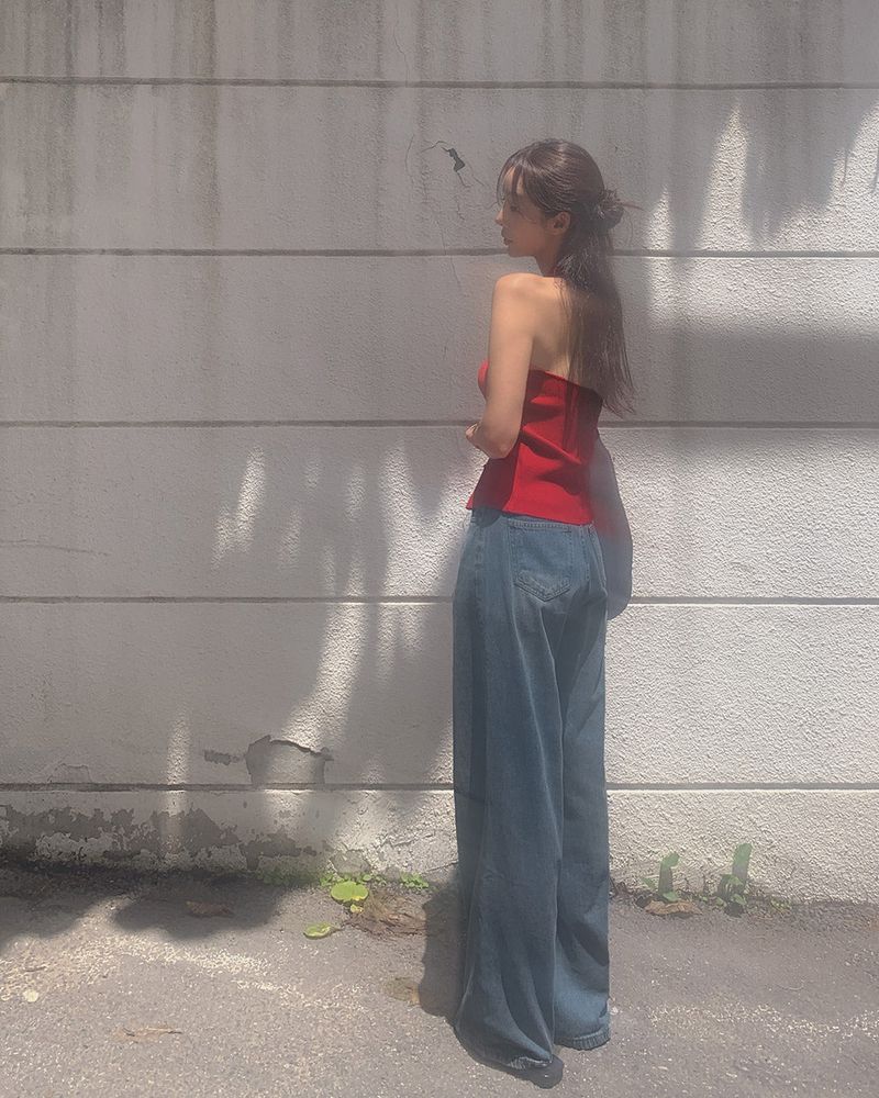 Bit halter button sleeveless
