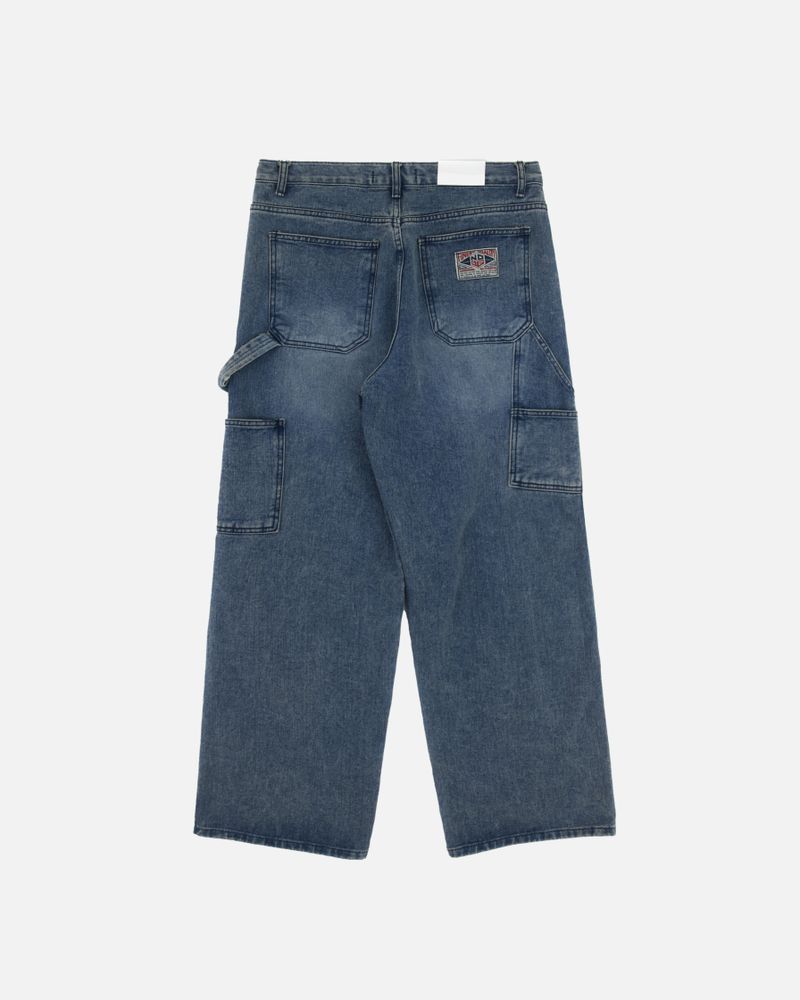 Dying patch carpenter denim