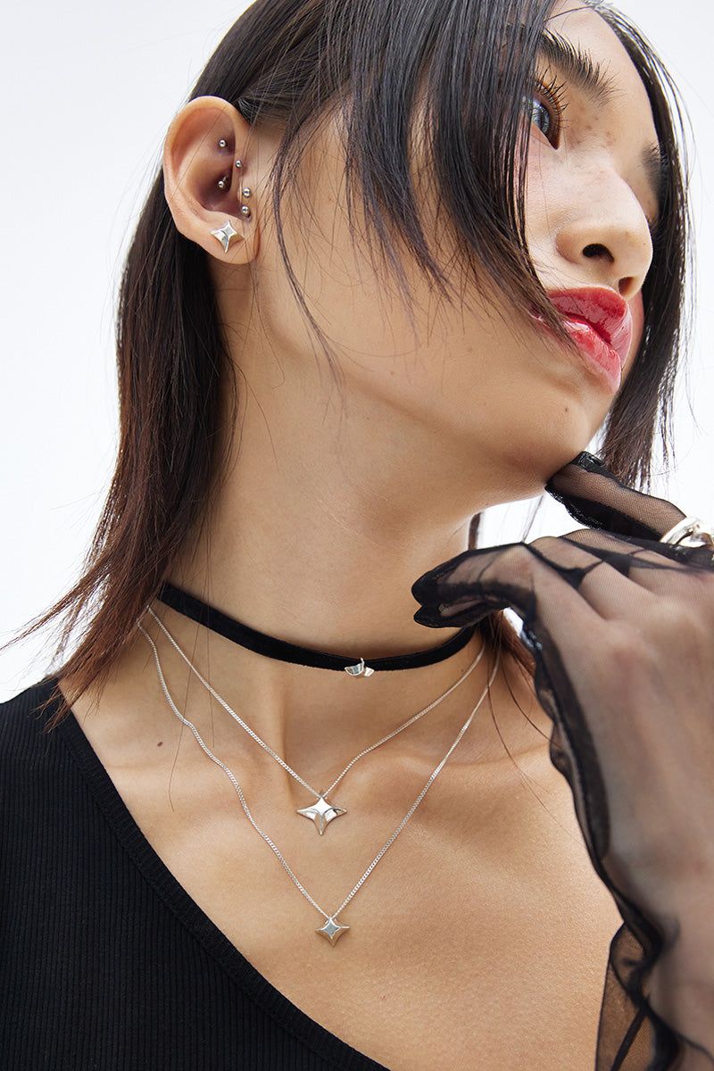 SHINE STAR SINGLE EARRINGS (M)