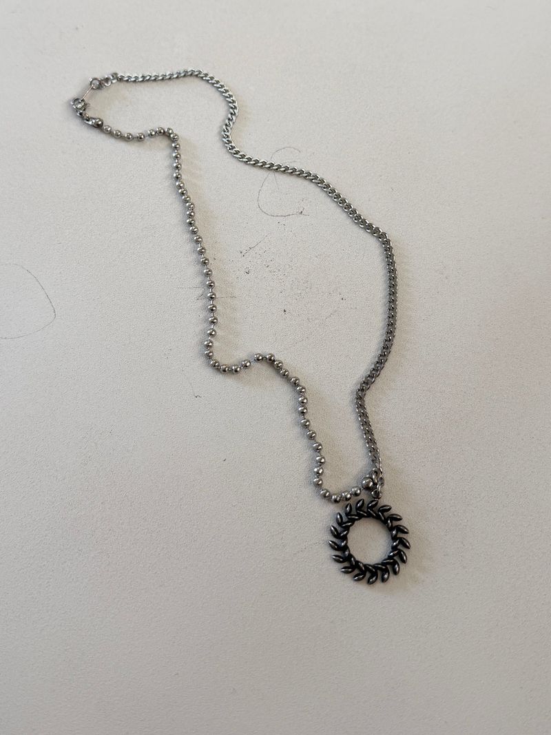 Circle Chain Necklace (Silver)
