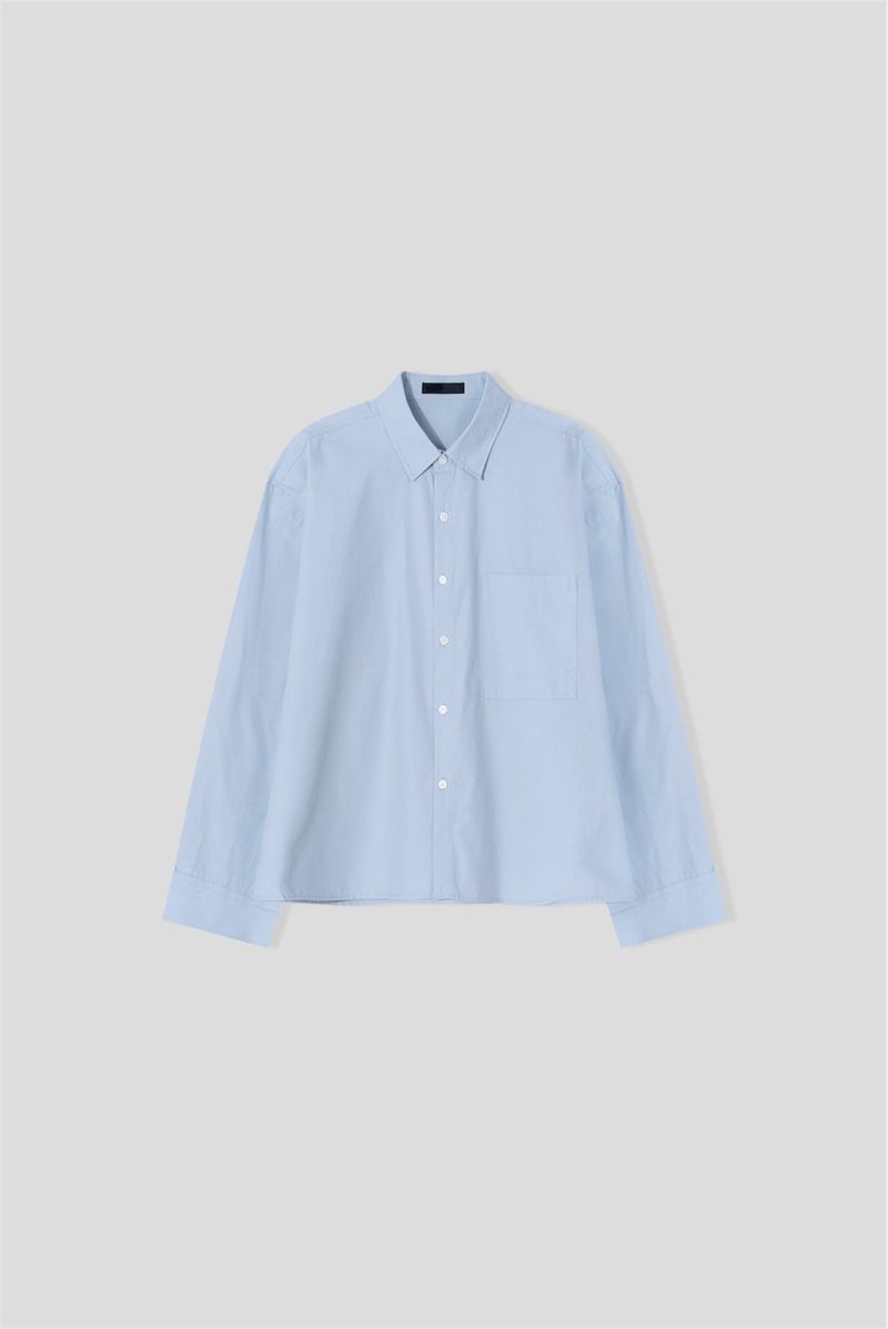 Minimal Crop Plain Shirt (4colors)