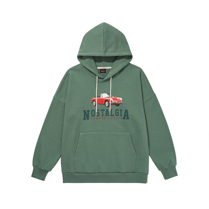 NOSTALGIA DRIVE HOODIE [ASH KAKI]