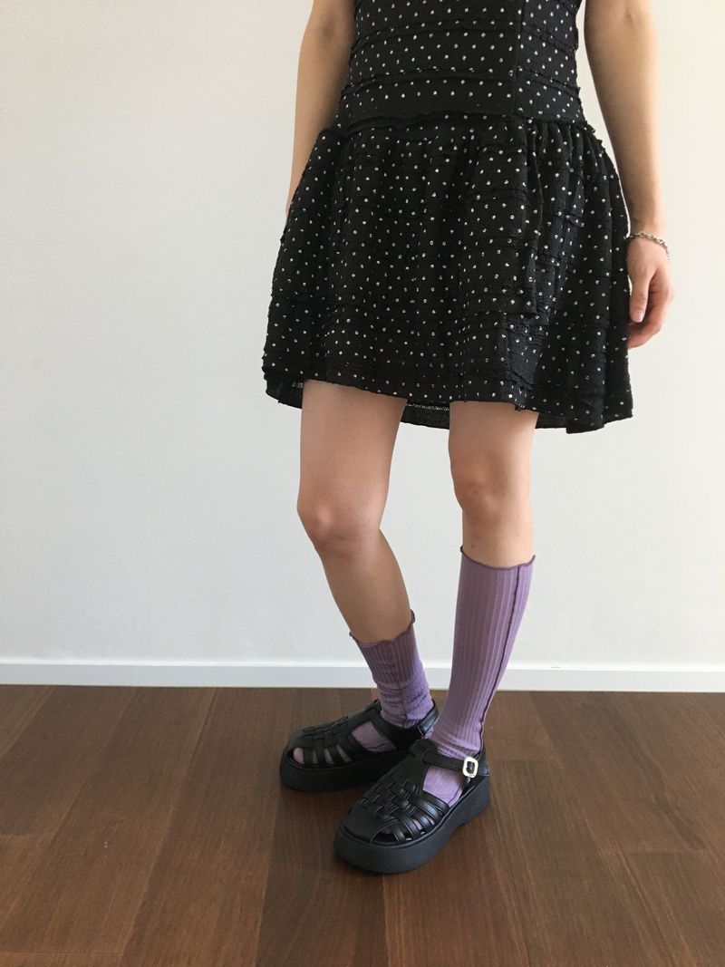 Popping Tencel Knee Socks (4color)