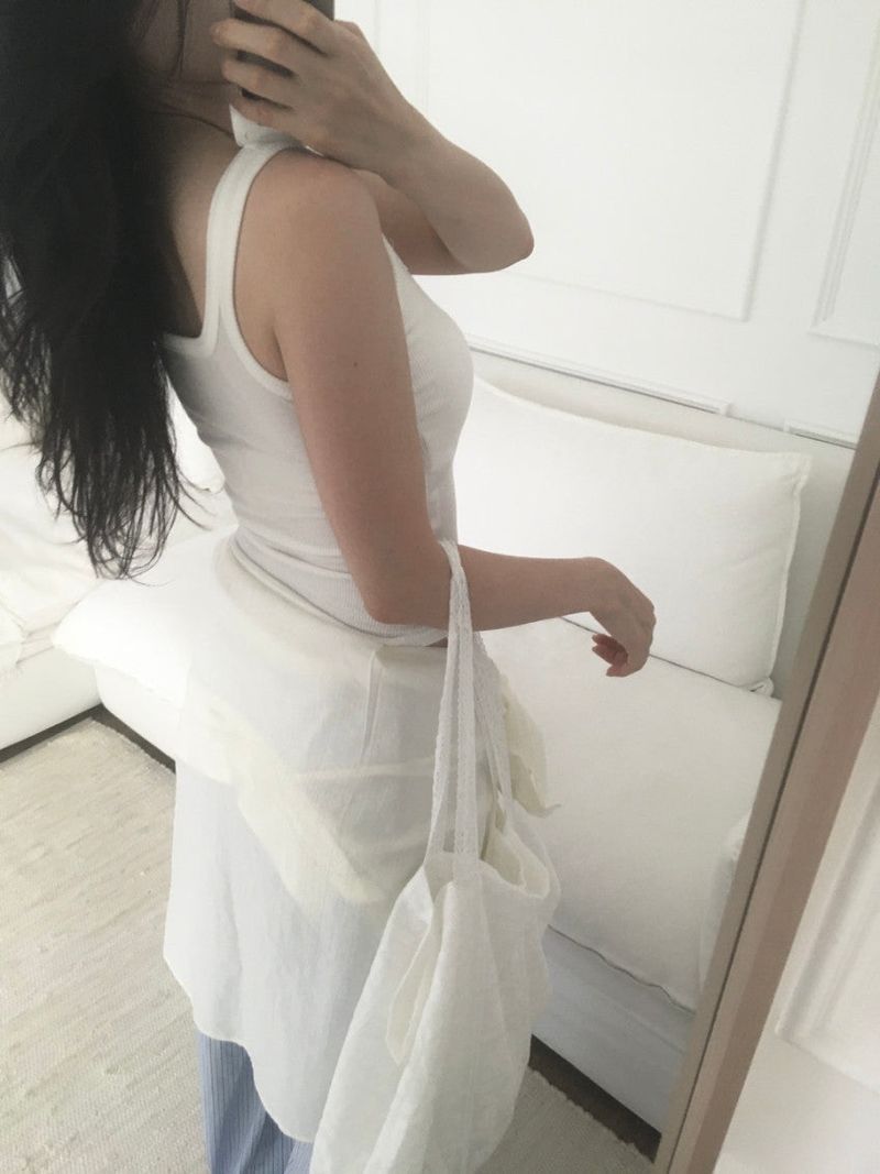 Pinter Ribbed Padded Tank Top