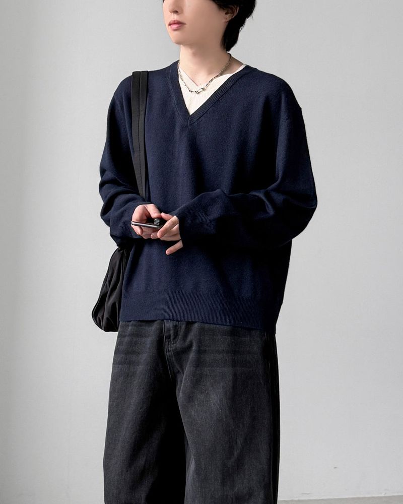 Spin Layered V-Neck Knit