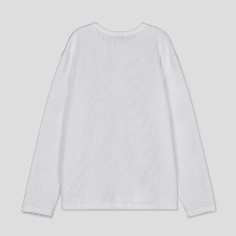 Pit henley neck long-sleeve t-shirt