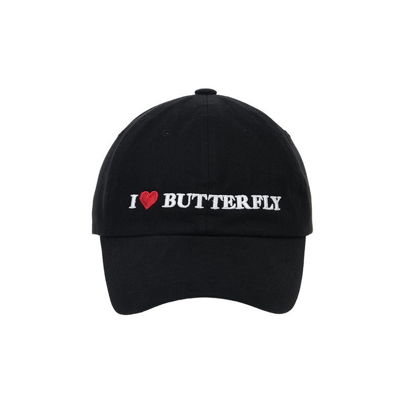 NICK&NICOLE(ニック&ニコール)の「I LOVE BUTTERFLY BALL CAP_BLACK(Hats)」
