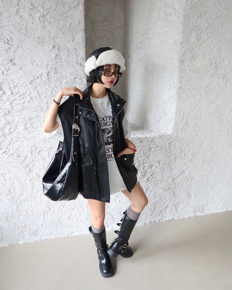 Roll-up Fake Fur Earned Truffle Hat