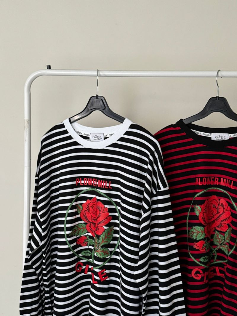 Rose stripe T