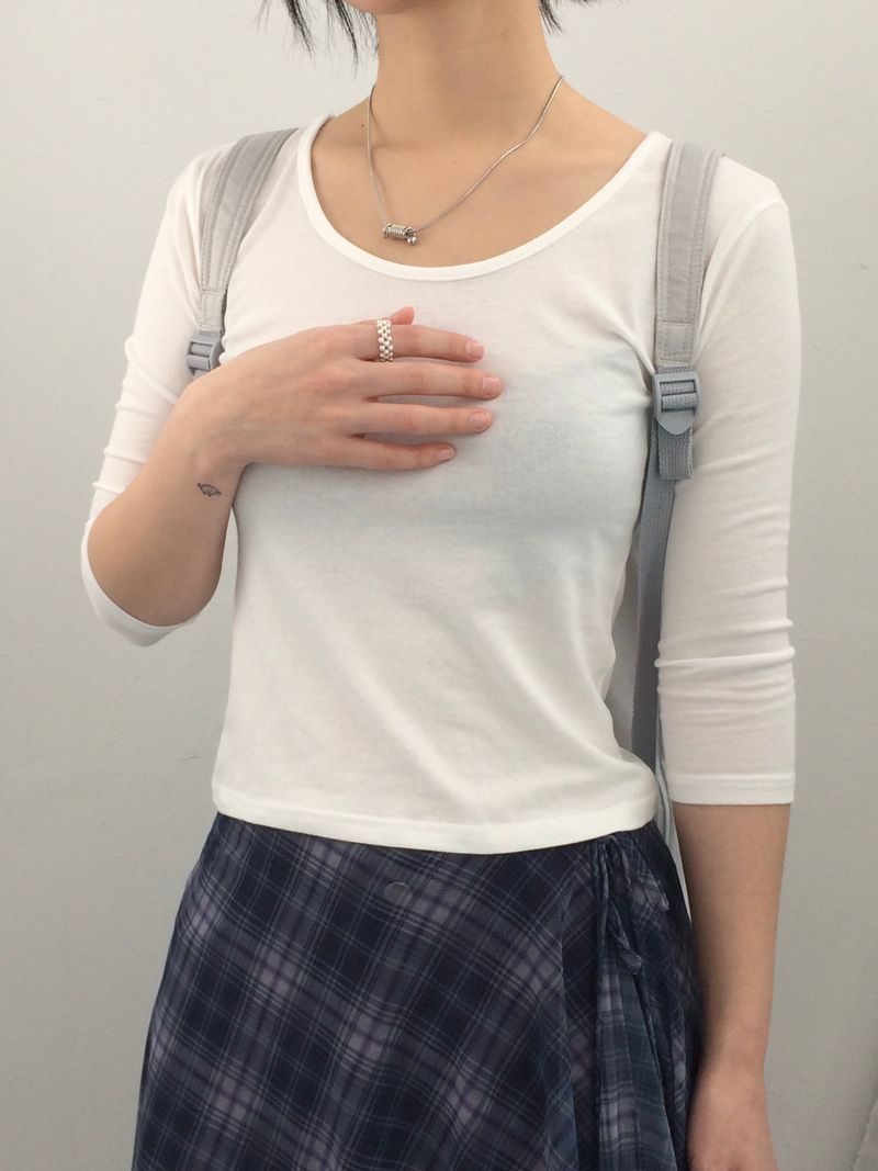 Semi-balloon pocket cotton pants