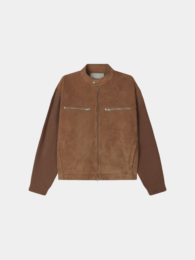Owen knitwear suede jacket