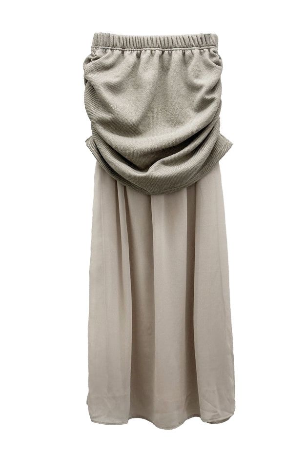 Cente Chiffon Layered Long Skirt