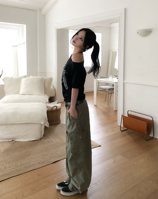 Feud Dyed Washed Cargo Pants