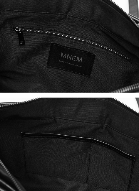 [mnem] leather shoulder bag