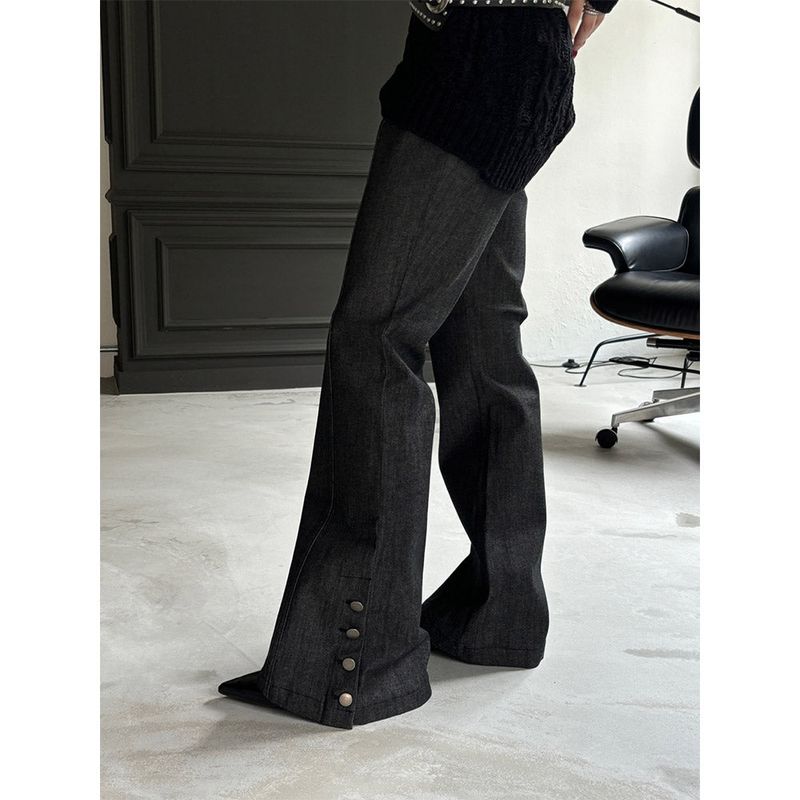 MUZESEOUL(ミューズソウル)の「Slit button boots cut pants(2color)(Pants)」