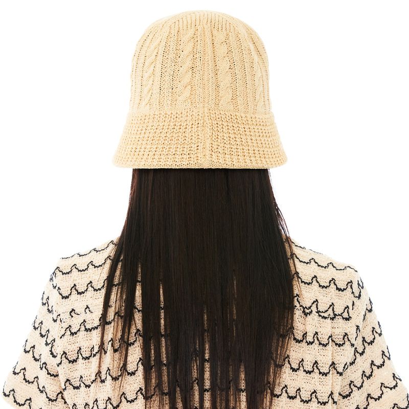 Ribbon Summer Knit Hat [Beige]