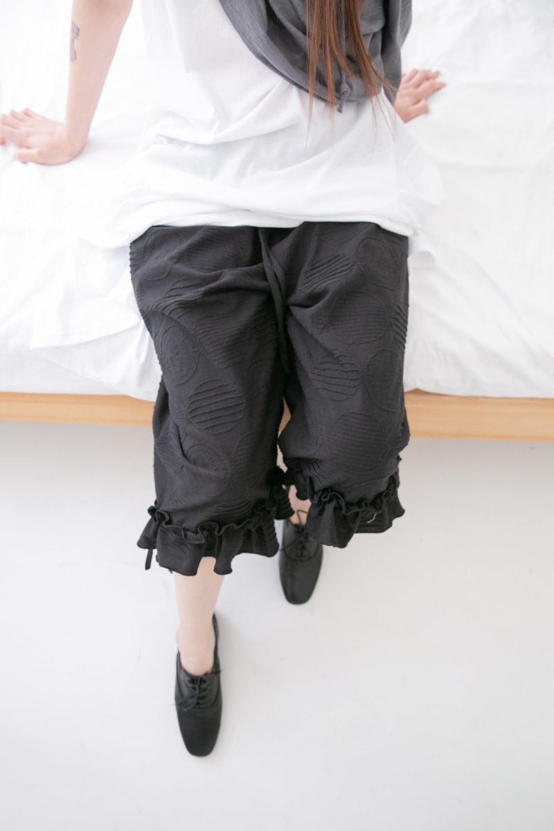 dot jacquard frill pants(2colors)
