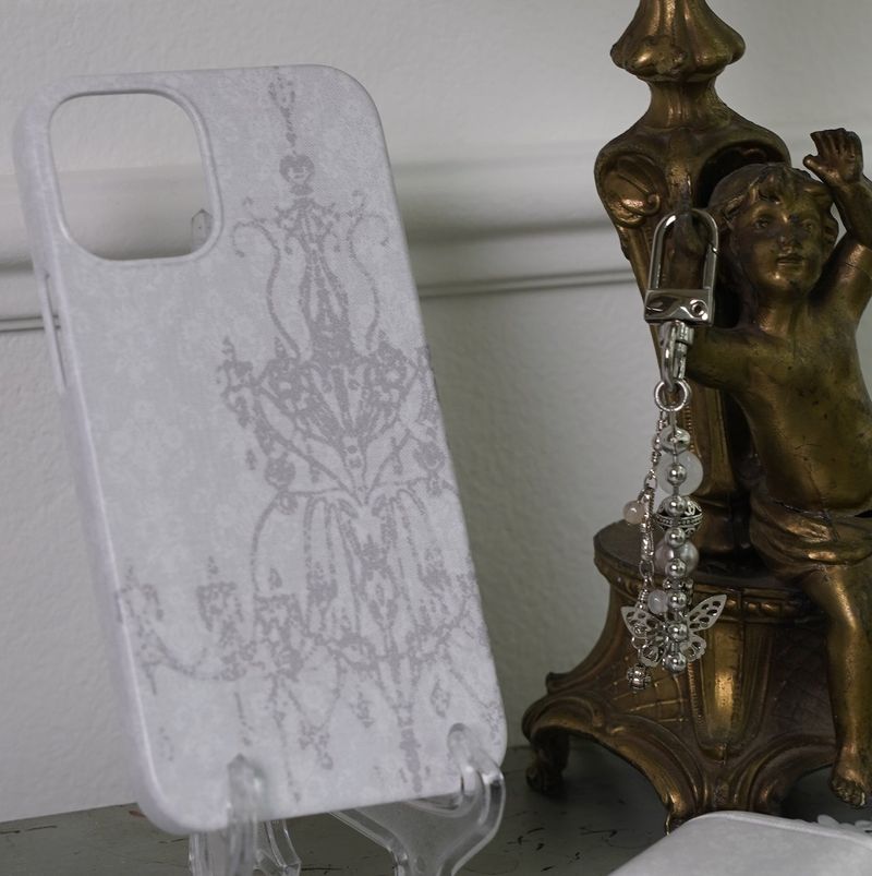 [MADE] lace white hard phone case (matt)
