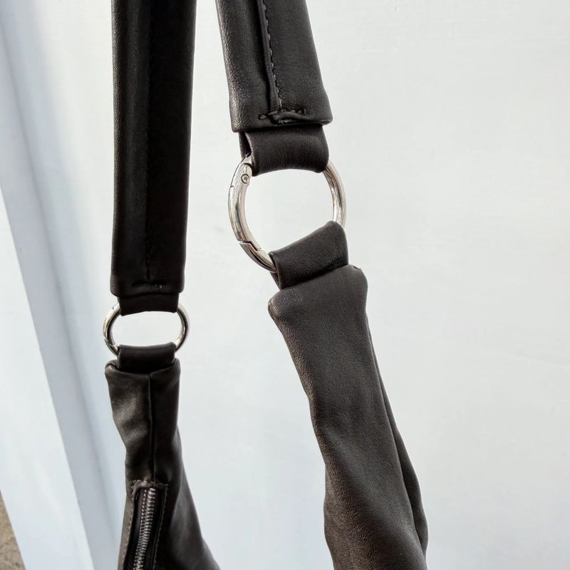 Curved Draped Shoulder Bag