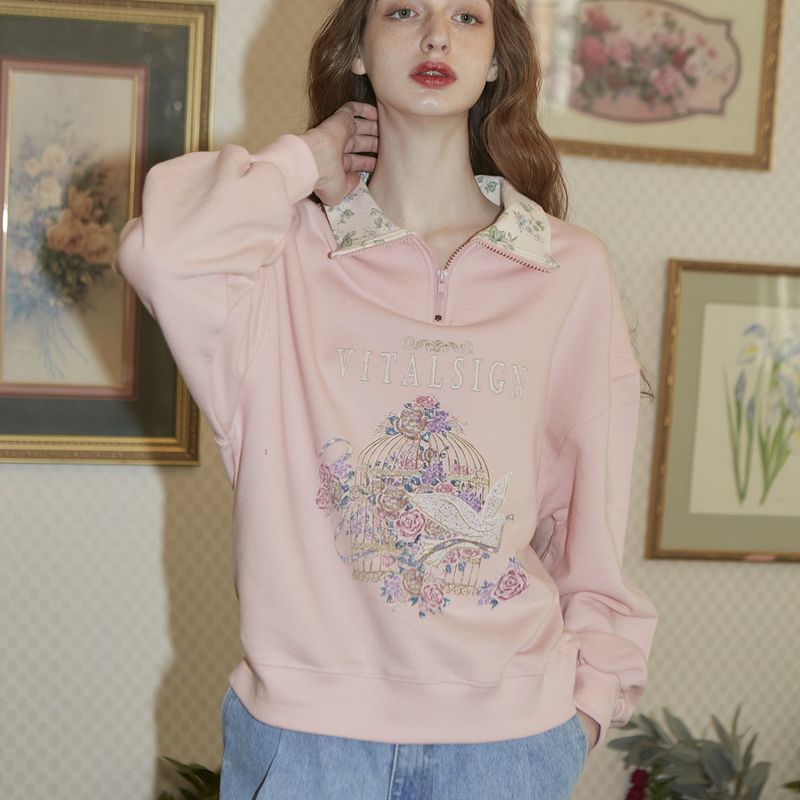 VITALSIGN(バイタルサイン)の「Bird case Zip-up Sweatshirt(Tops)」