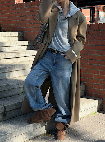 [Unisex] Max double long coat(2color)